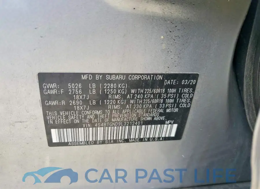 4S4BTGND9L3212401# 13