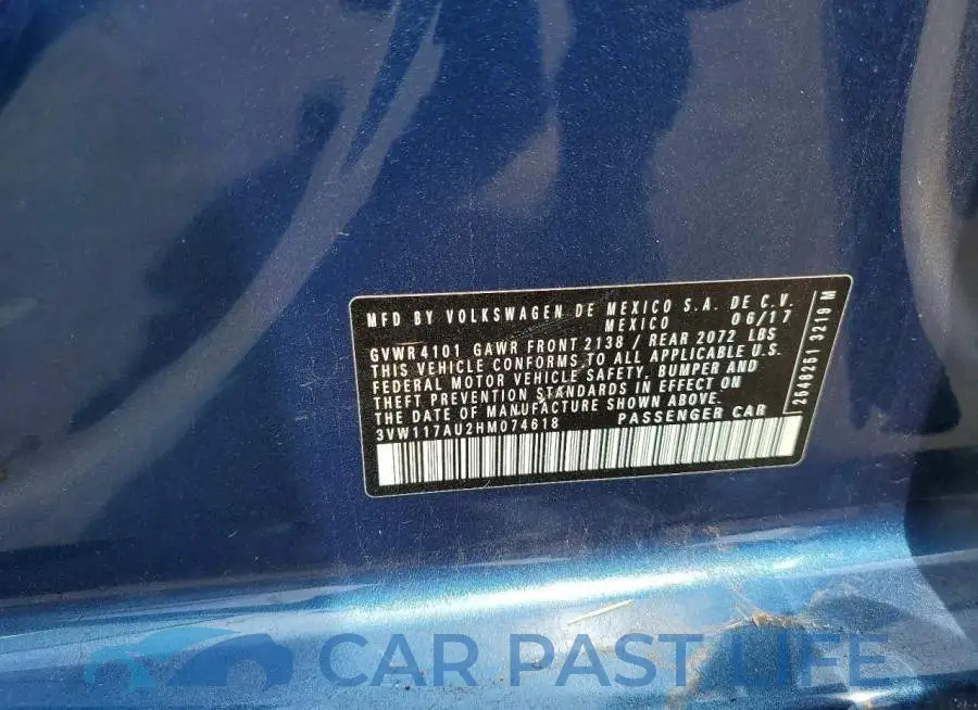 3VW117AU2HM074618# 12