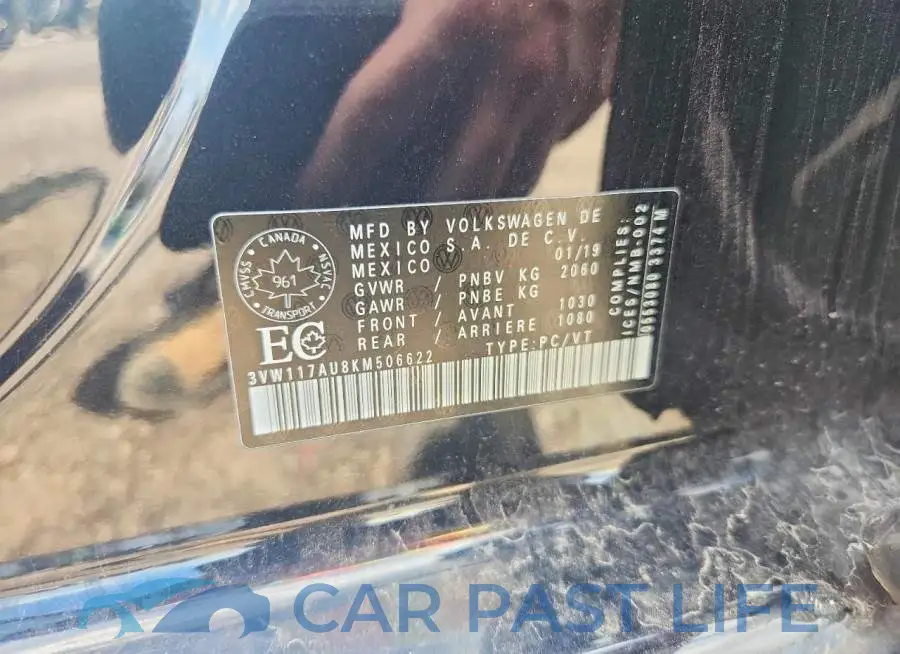 3VW117AU8KM506622# 12