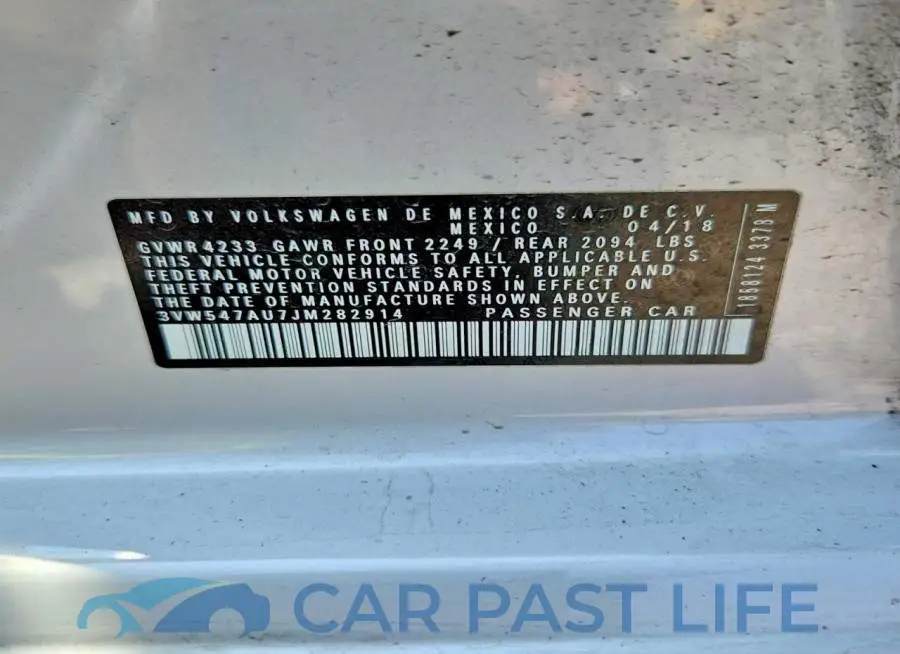 3VW547AU7JM282914# 13