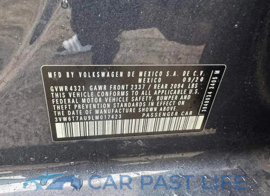3VW6T7AU9LM017423# 10