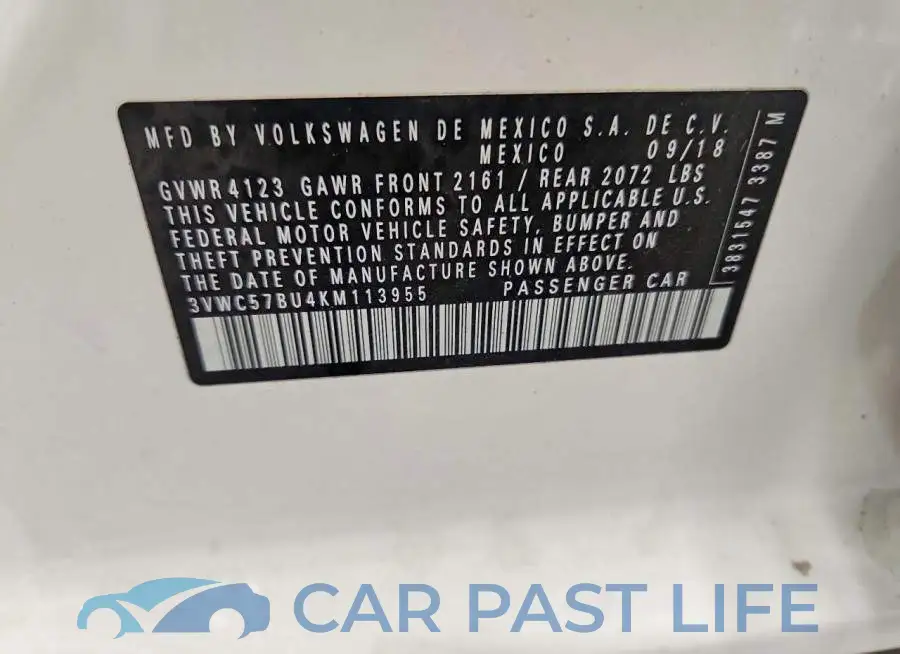 3VWC57BU4KM113955# 12