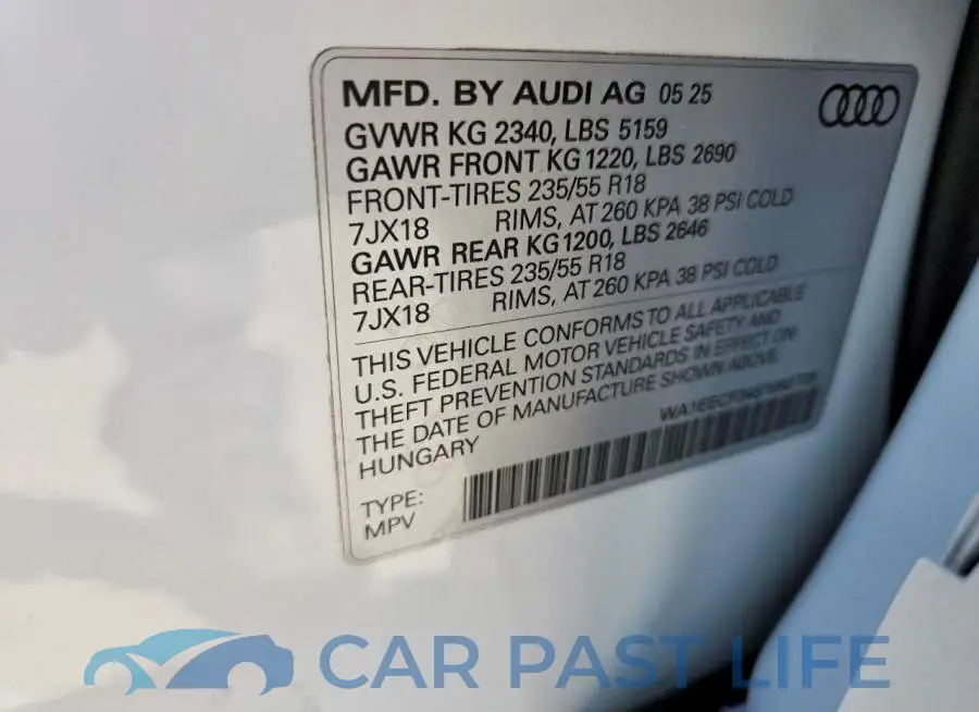 WA1EECF34S1082705# 13