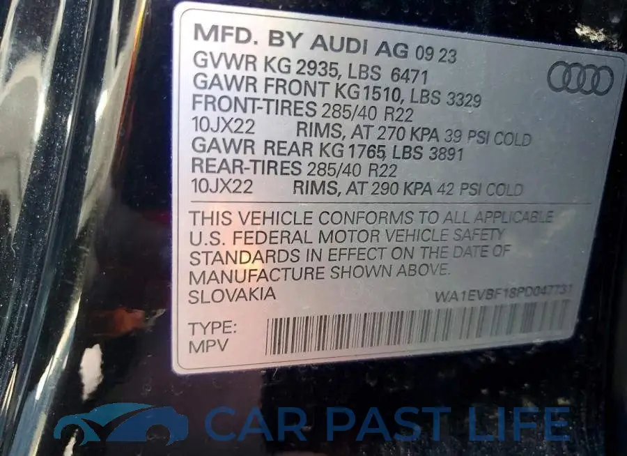 WA1EVBF18PD047731# 14