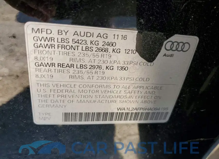 WA1L2AFP6HA084195# 13