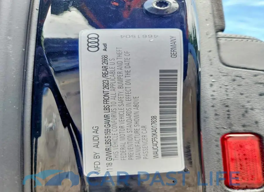WAUC4CF50KA017638# 12