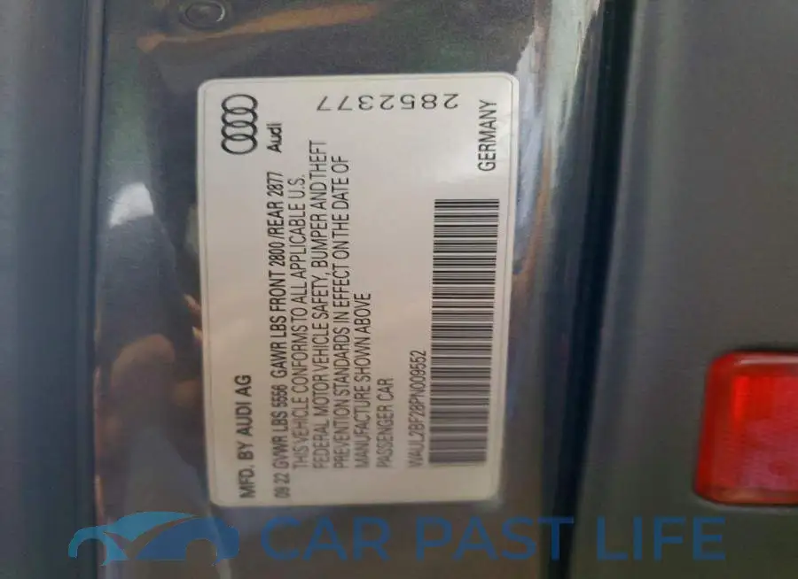 WAUL2BF28PN009552# 12