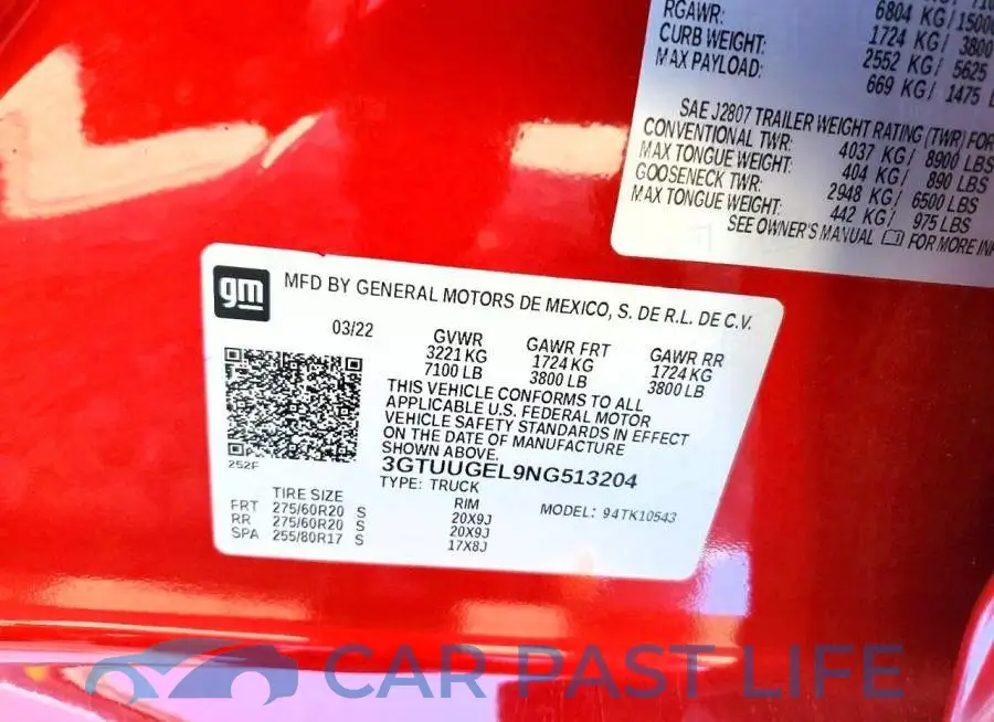 3GTUUGEL9NG513204# 13