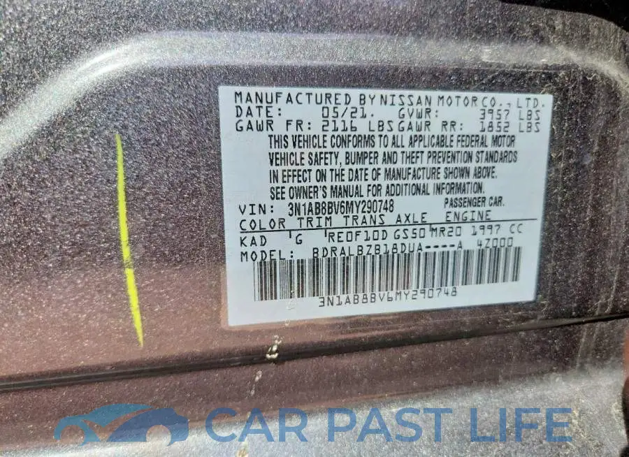 3N1AB8BV6MY290748# 12