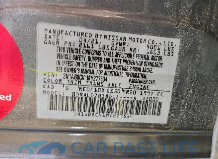 3N1AB8CV1MY277534# 12