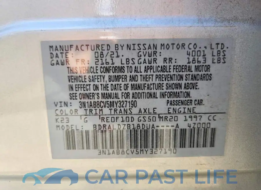 3N1AB8CV5MY327190# 13