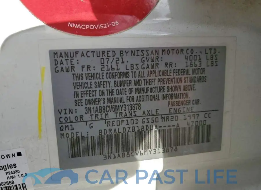 3N1AB8CV6MY313878# 12