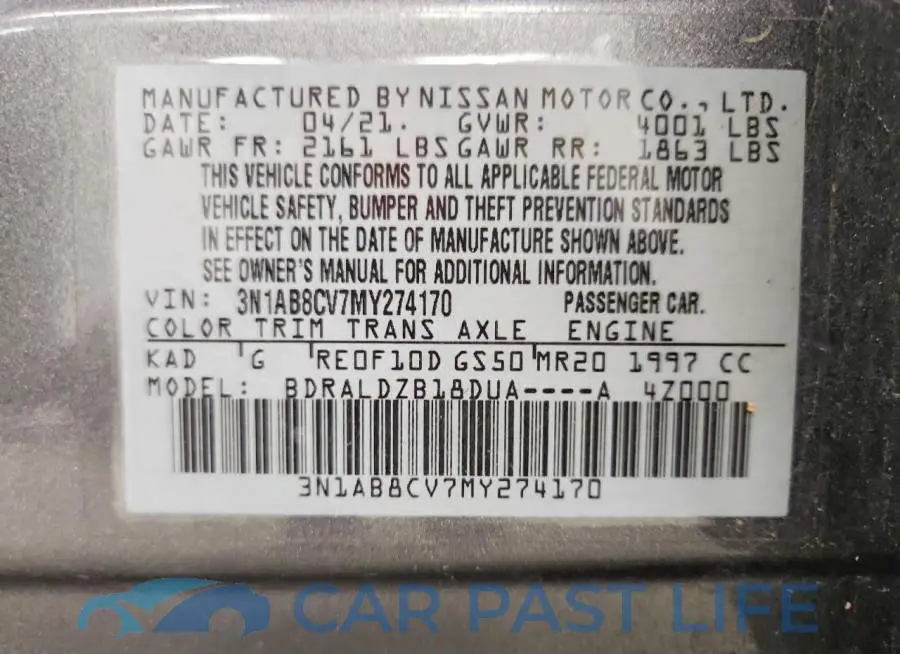 3N1AB8CV7MY274170# 12