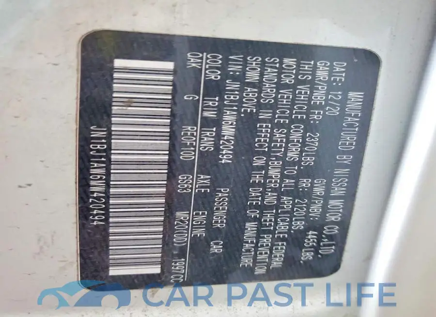 JN1BJ1AW6MW420494# 12