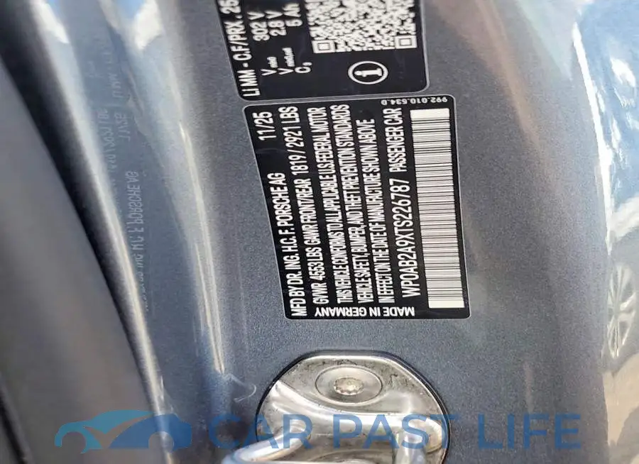 WP0AB2A9XTS226787# 12