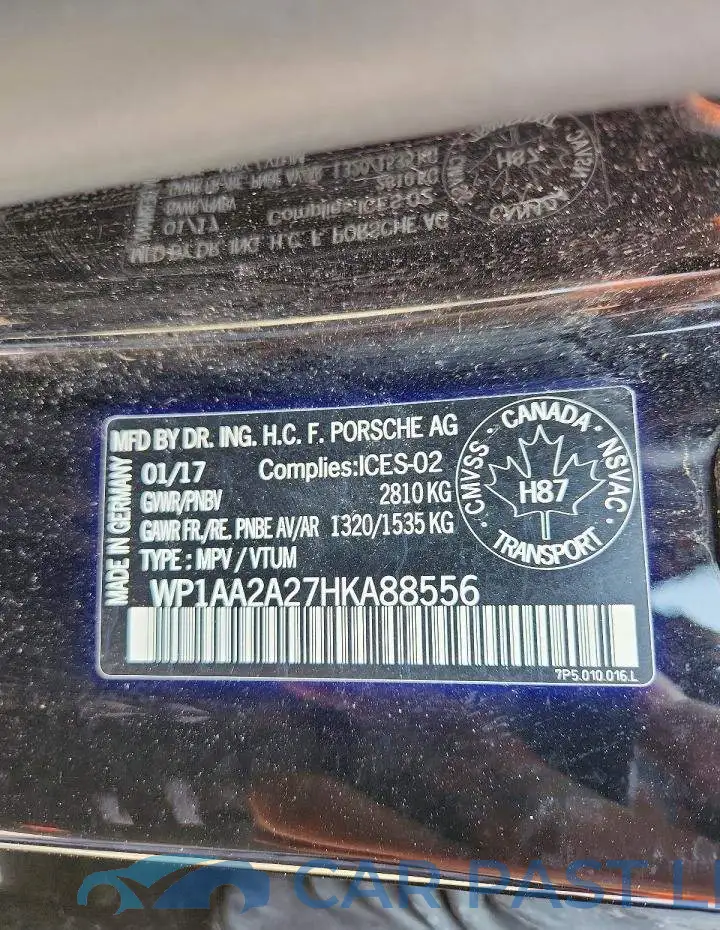 WP1AA2A27HKA88556# 13
