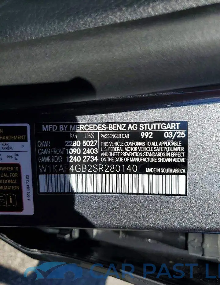 W1KAF4GB2SR280140# 12