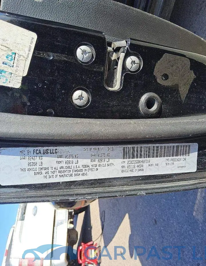 2C3CDZGG8KH607310# 12