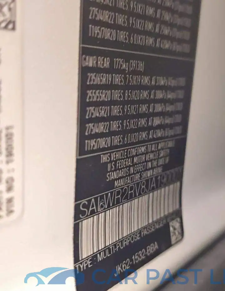 SALWR2RV8JA190001# 10