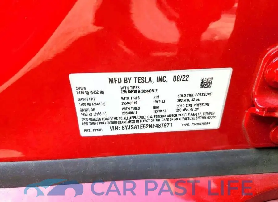 5YJSA1E52NF487971# 12