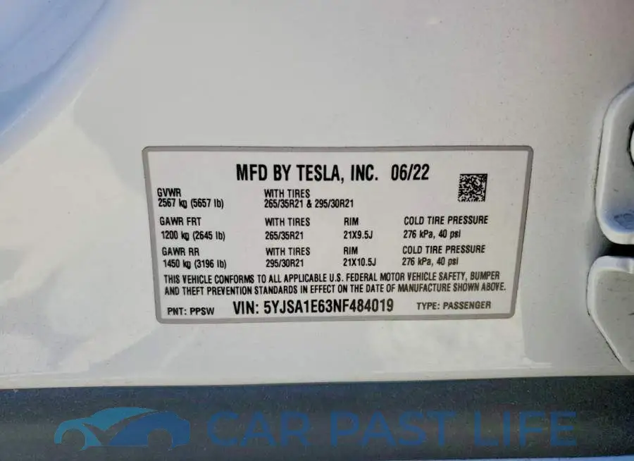 5YJSA1E63NF484019# 13