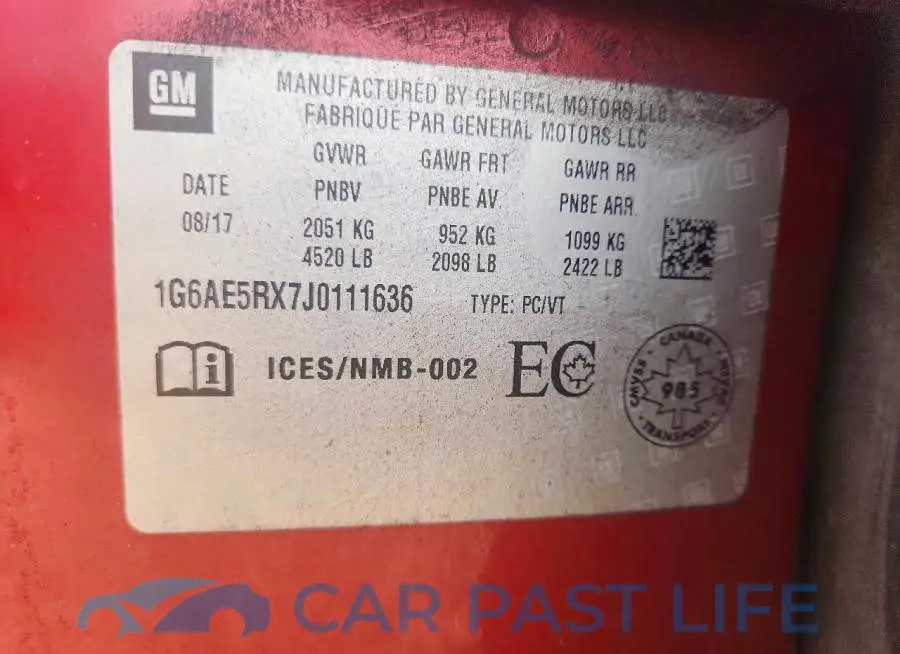 1G6AE5RX7J0111636# 13