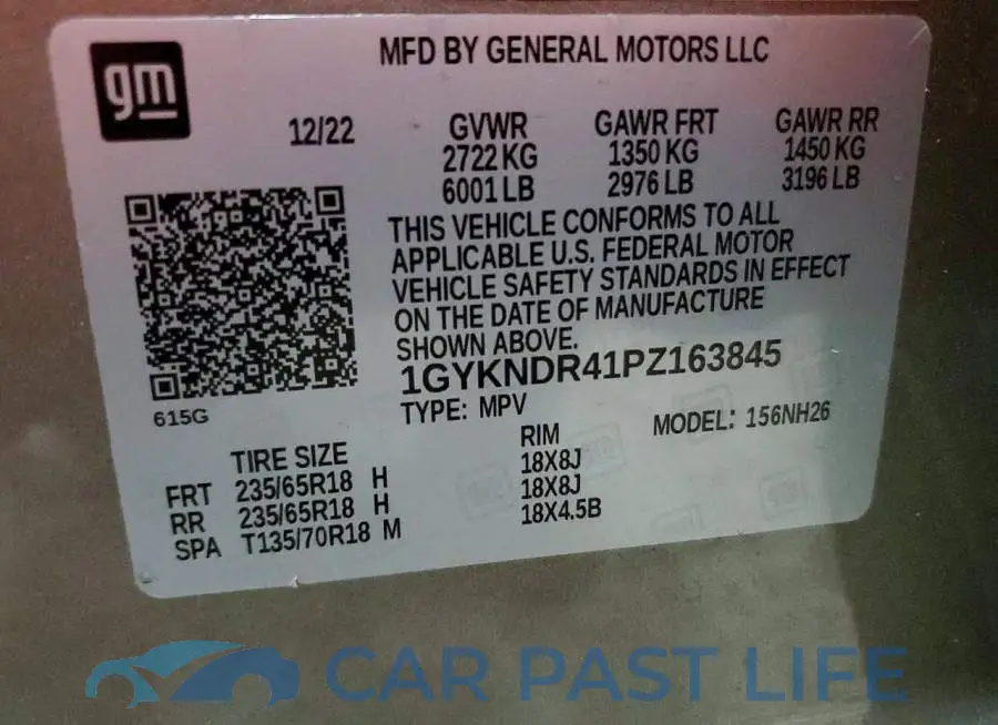 1GYKNDR41PZ163845# 13