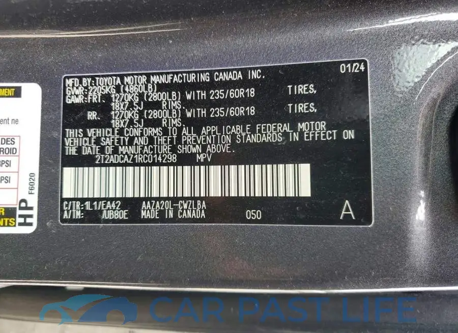 2T2ADCAZ1RC014298# 13