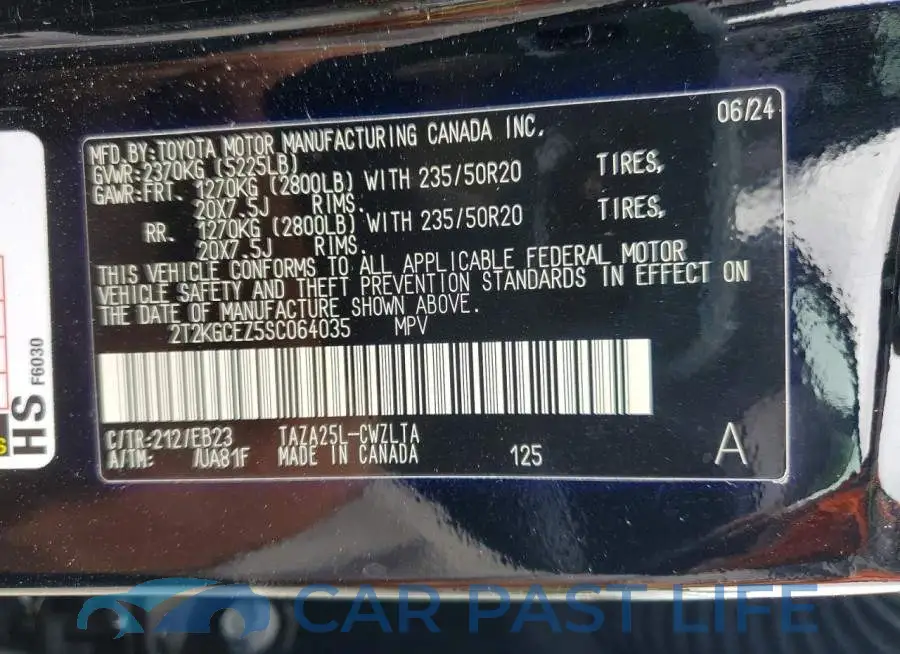 2T2KGCEZ5SC064035# 12