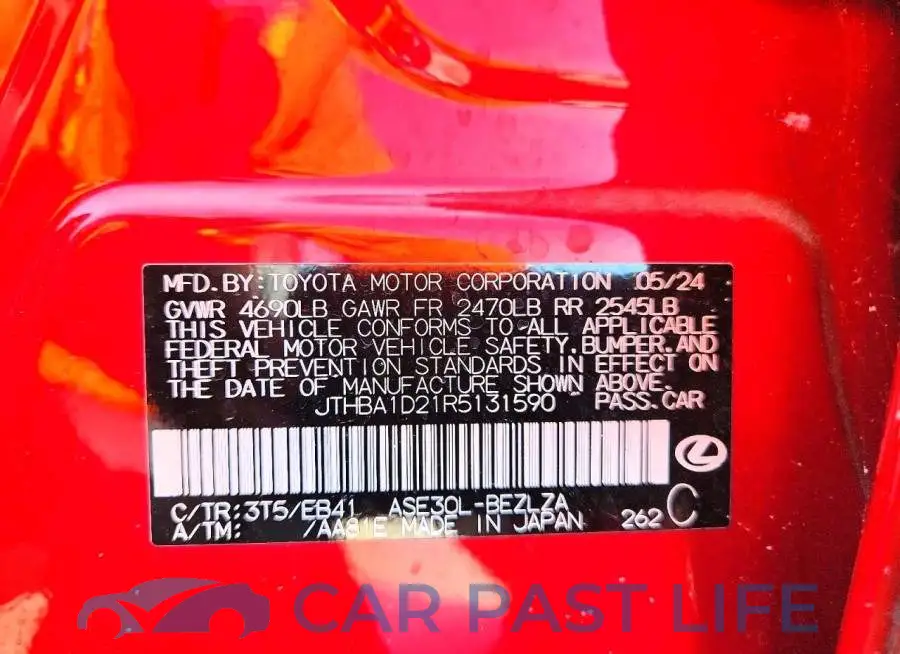 JTHBA1D21R5131590# 13