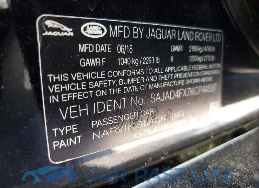 SAJAD4FX7KCP44587# 12