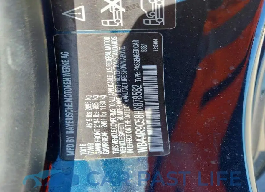 WBA4R9C58HK878582# 12