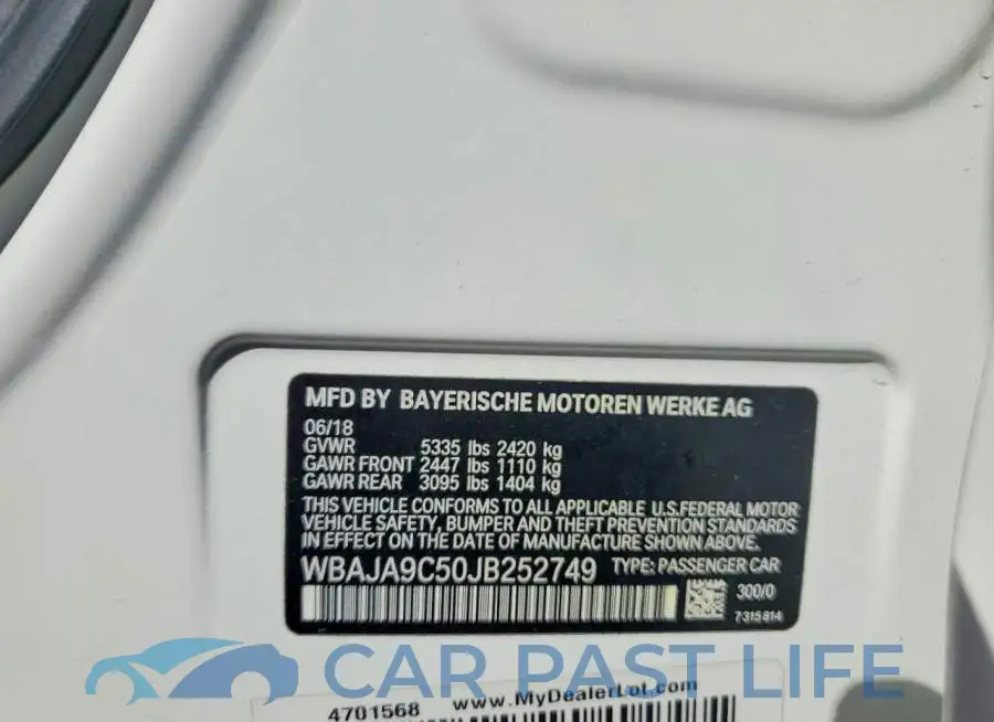 WBAJA9C50JB252749# 12