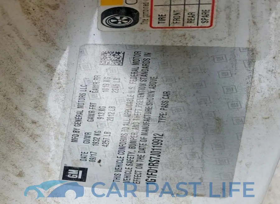 1G1FD1RS7J0119912# 12