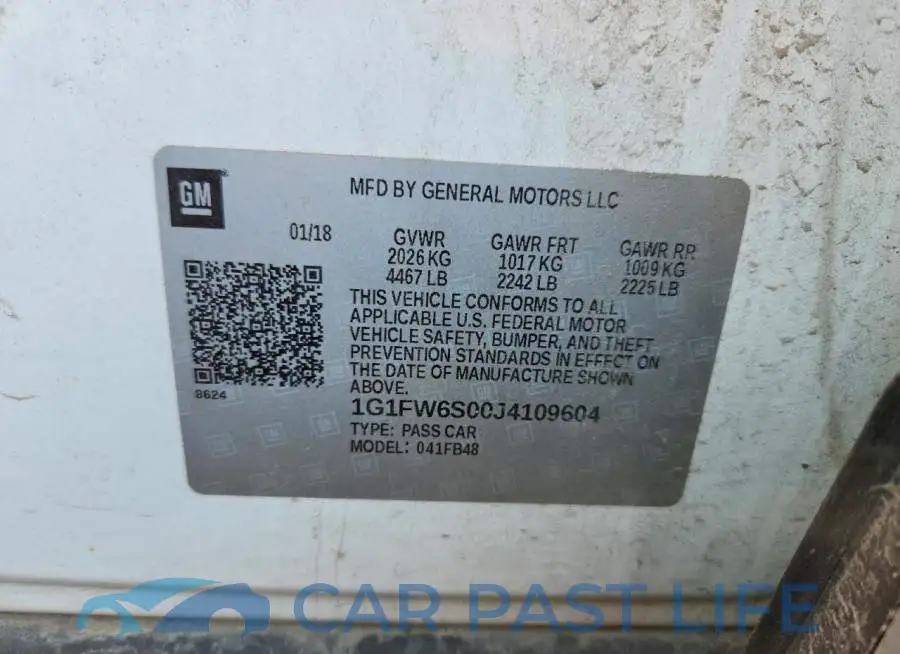 1G1FW6S00J4109604# 12