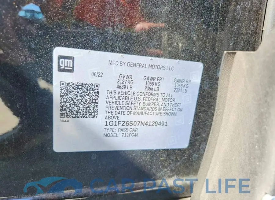 1G1FZ6S07N4129491# 12