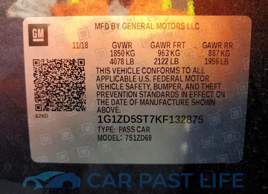 1G1ZD5ST7KF132875# 13
