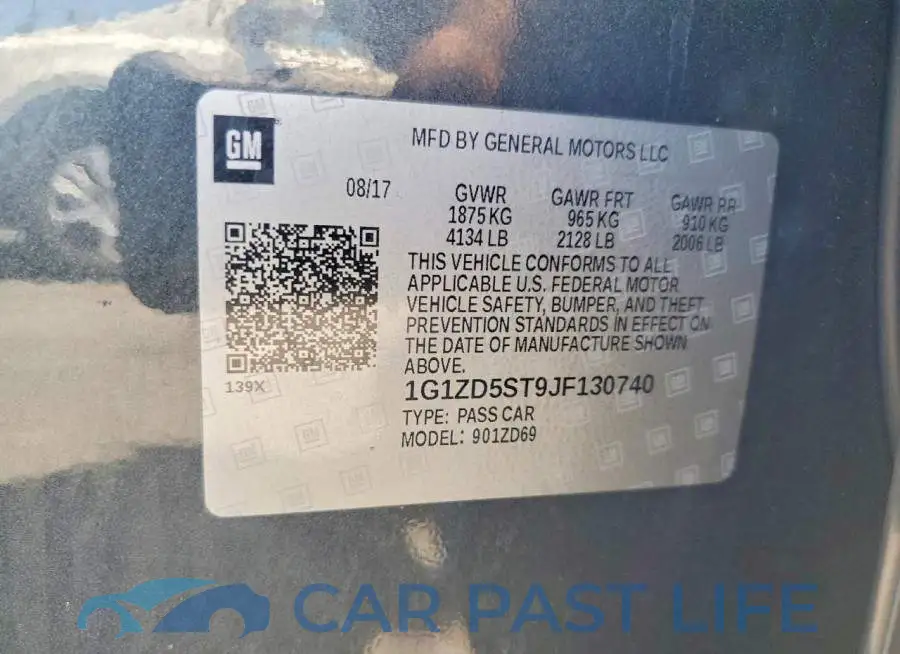 1G1ZD5ST9JF130740# 12