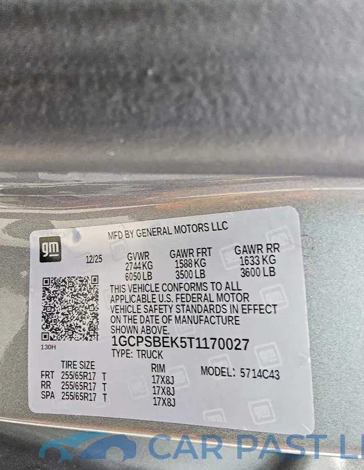1GCPSBEK5T1170027# 12
