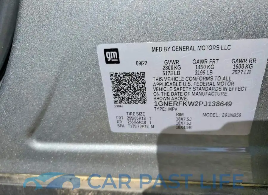 1GNERFKW2PJ138649# 13
