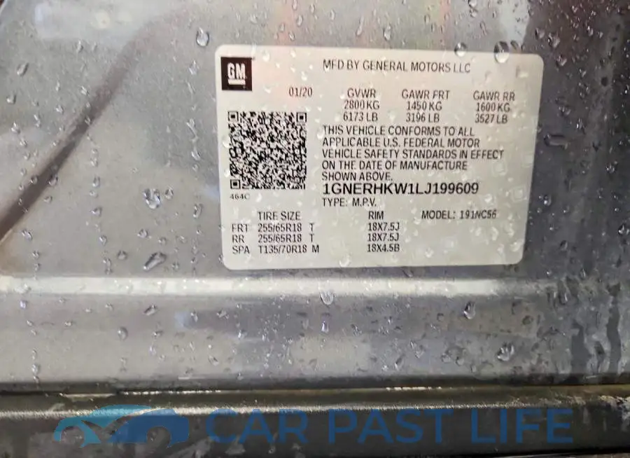 1GNERHKW1LJ199609# 12