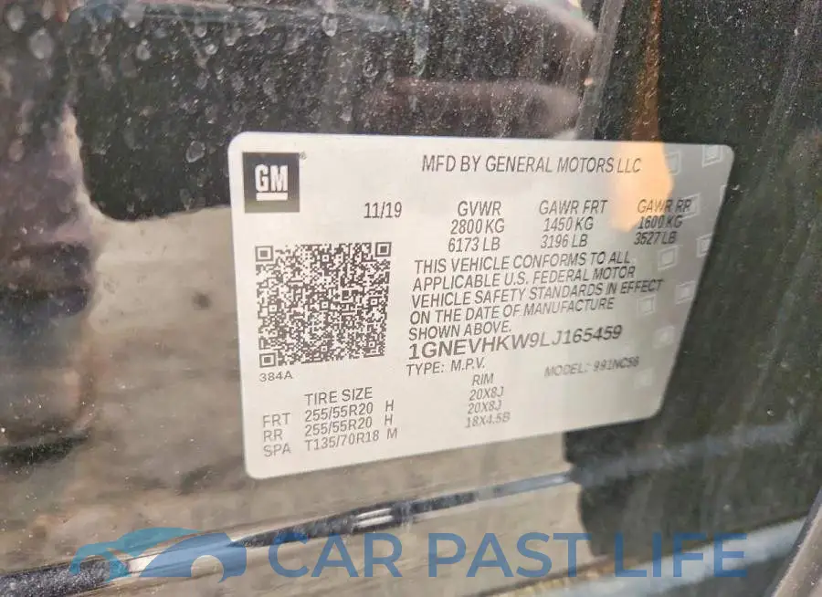 1GNEVHKW9LJ165459# 13