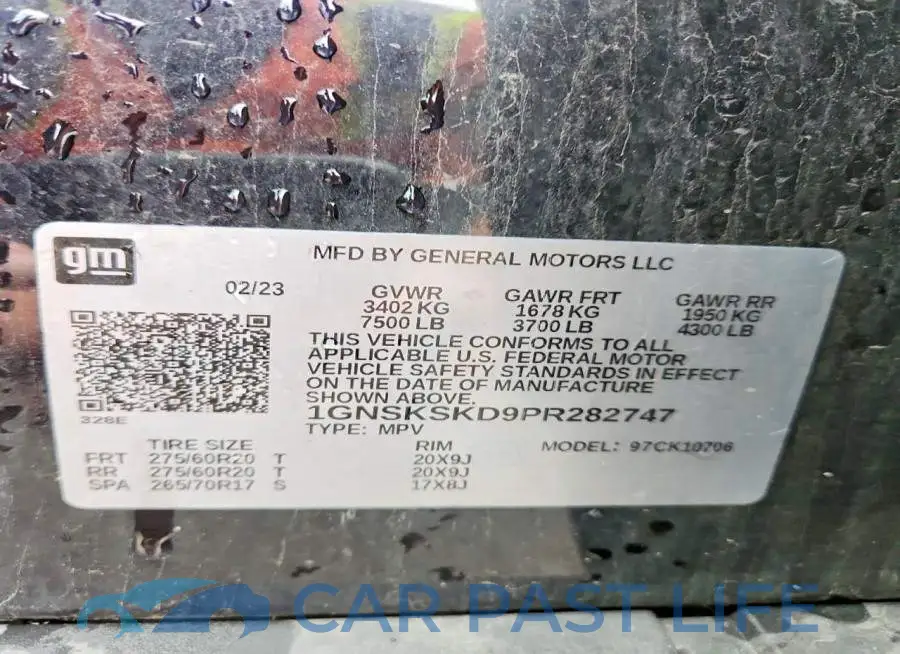 1GNSKSKD9PR282747# 13