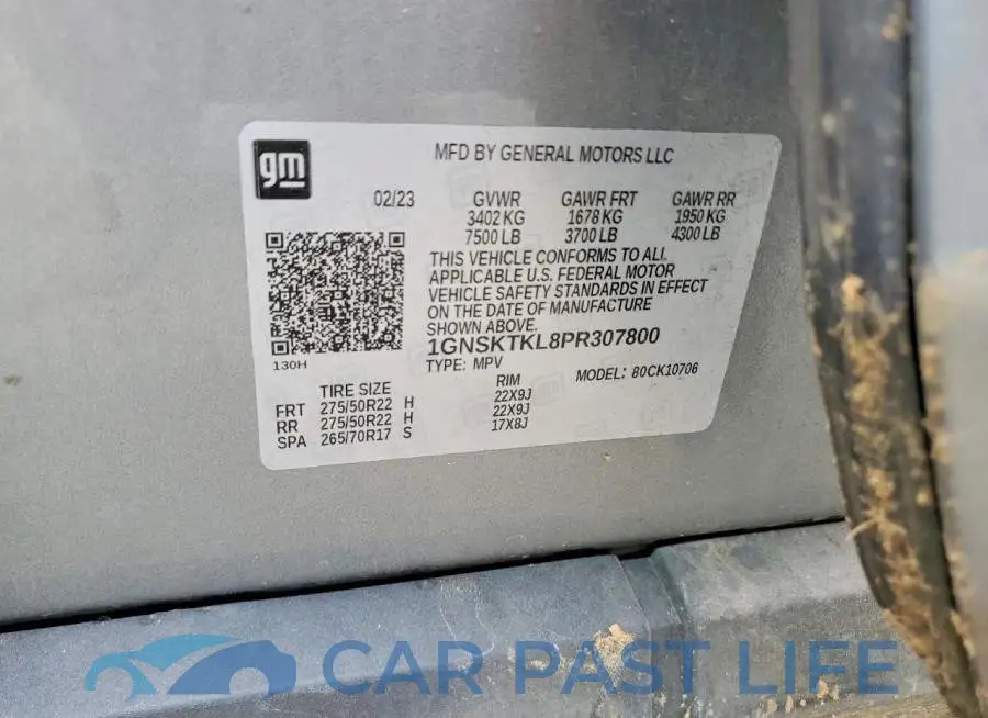 1GNSKTKL8PR307800# 14