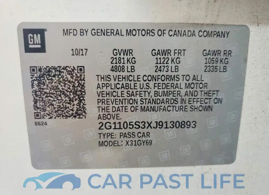 2G1105S3XJ9130893# 12