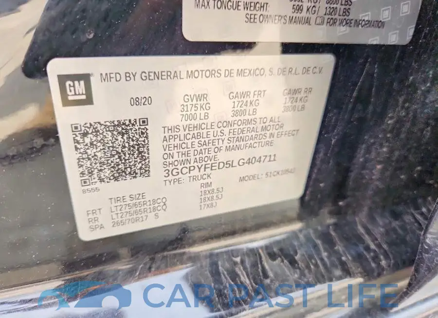 3GCPYFED5LG404711# 12