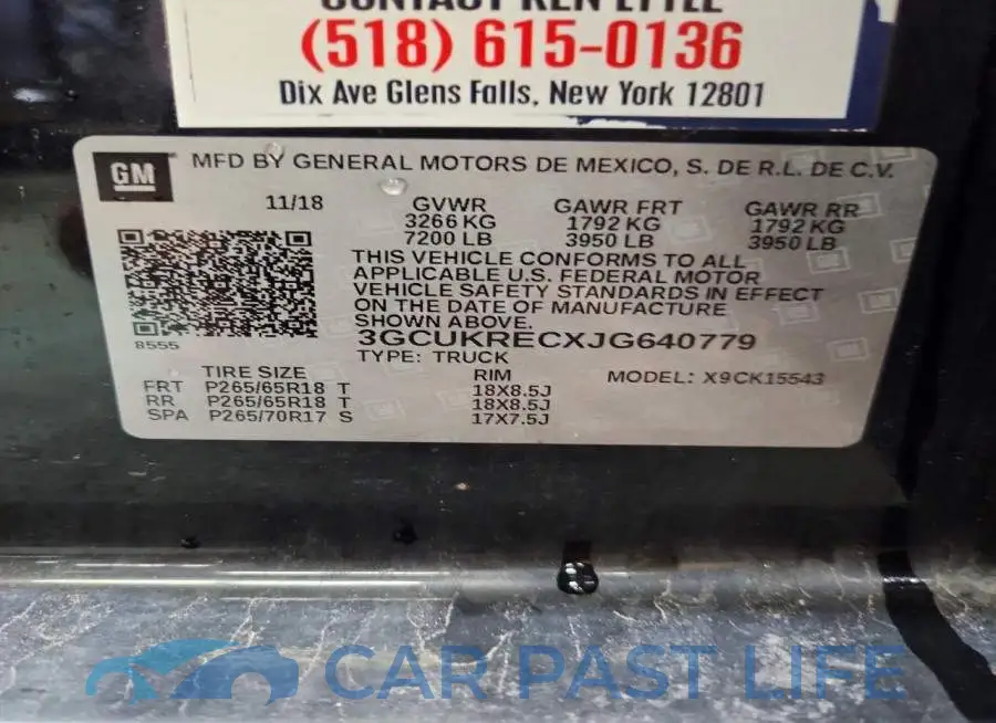 3GCUKRECXJG640779# 12