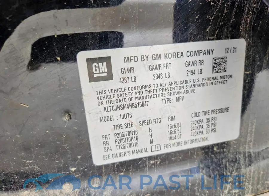 KL7CJNSM4NB515647# 13