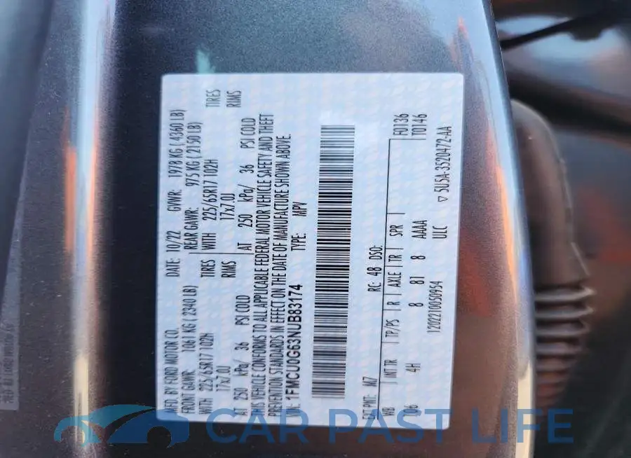 1FMCU0G63NUB83174# 14
