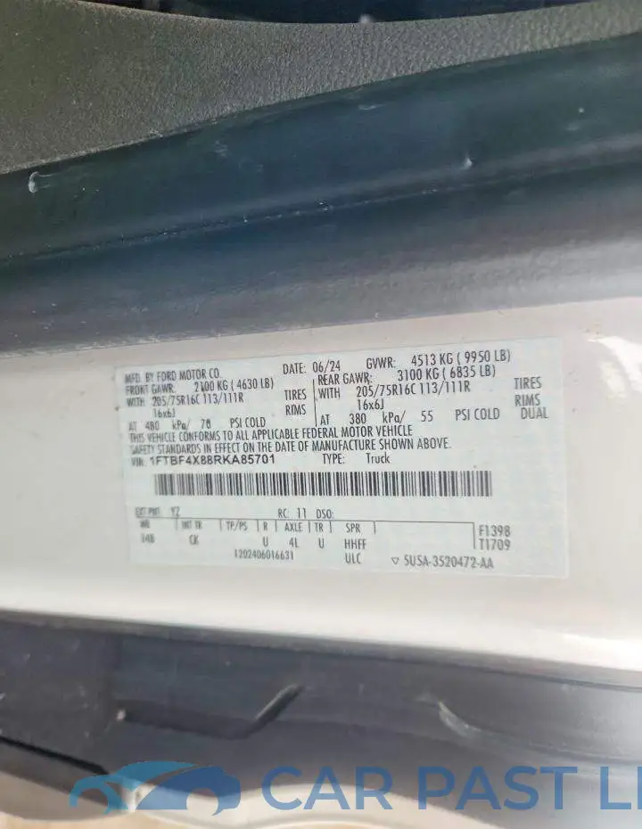 1FTBF4X88RKA85701# 13